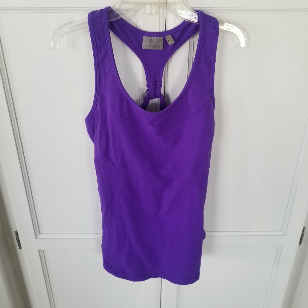 Athleta Violet Racerback Built in Bra Tank Top